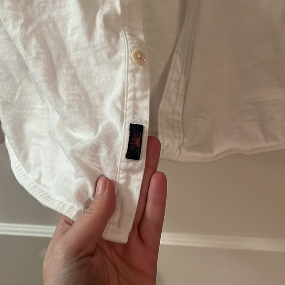 Faherty Sunwashed Knit Shirt, White - S - Picture 8 of 10